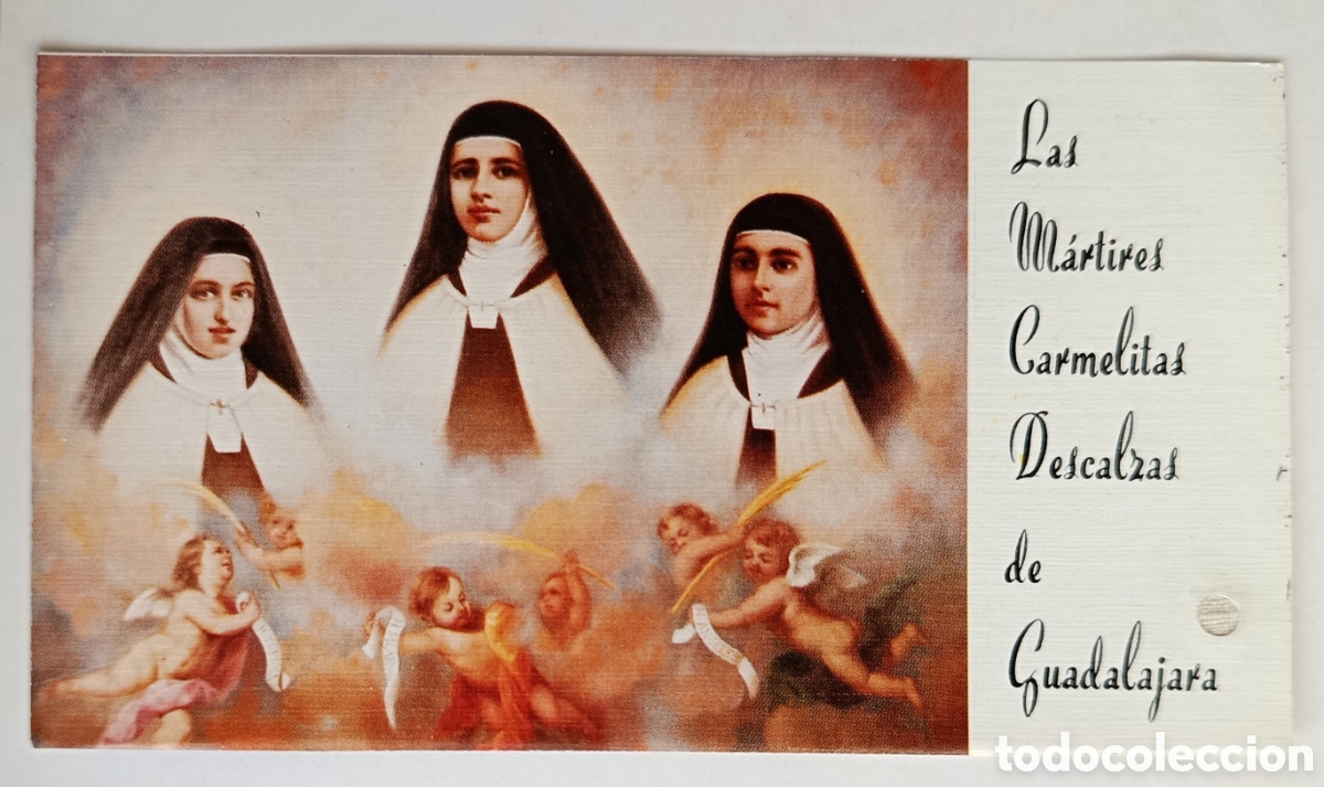 Antig&uuml;edades: Estampa reliquia de las m&aacute;rtires carmelitas descalzas de Guadalajara