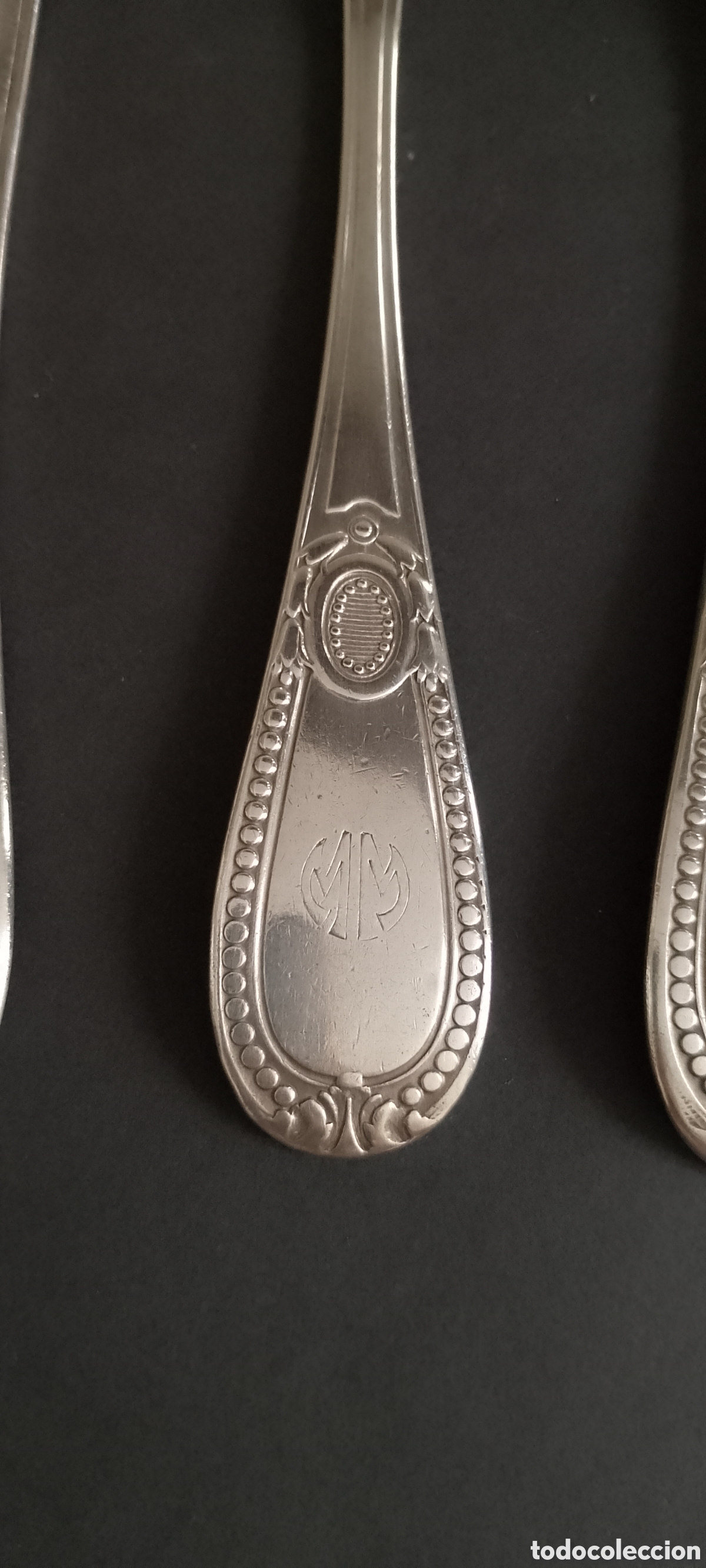 Antig&uuml;edades: Set de 4 cubiertos de la prestigiosa marca &rdquo;La Esmeralda &rdquo; - Foto 9
