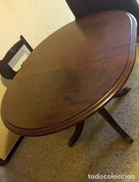 Antig&uuml;edades: Mesa antigua de comedor extensible de madera - Foto 1