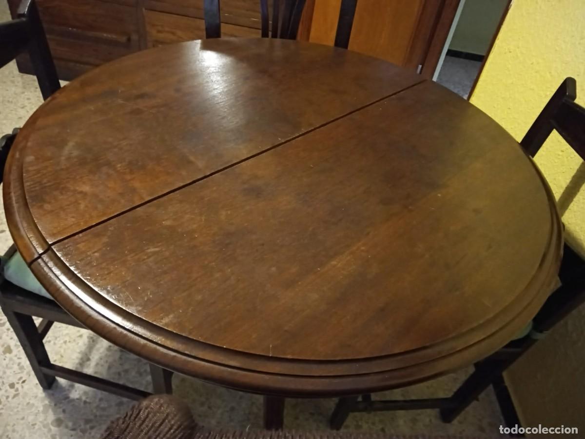 Antig&uuml;edades: Mesa antigua de comedor extensible de madera - Foto 2