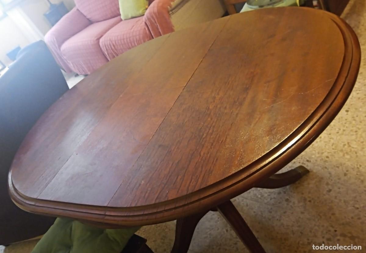 Antig&uuml;edades: Mesa antigua de comedor extensible de madera - Foto 3