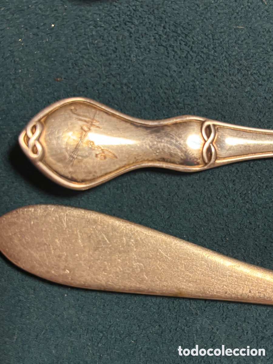 Antig&uuml;edades: 7 cubiertos plata de Meneses - Foto 6