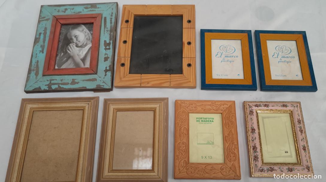 Antig&uuml;edades: LOTE DE 8 MARCOS DE MADERA PARA FOTOS, PORTAFOTOS