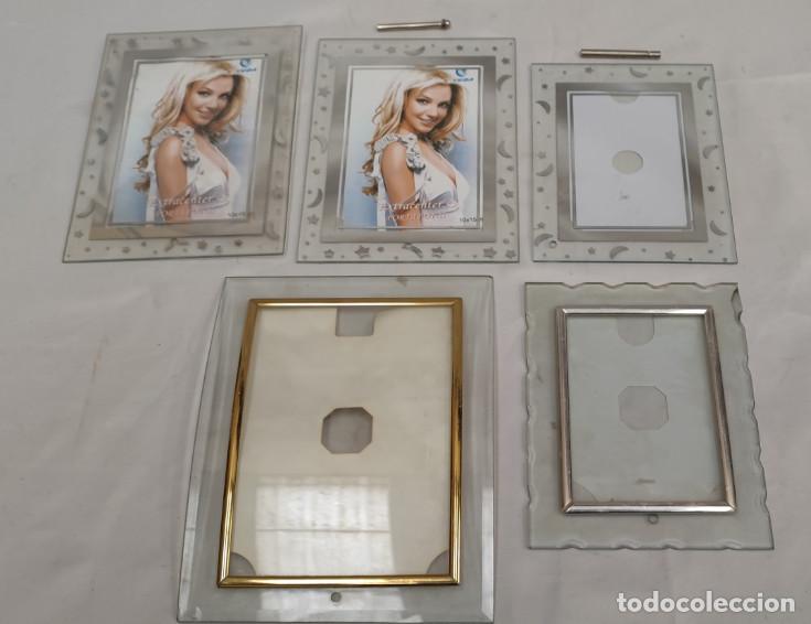 Antig&uuml;edades: LOTE DE 5 MARCOS DE CRISTAL PARA FOTOS, PORTAFOTOS