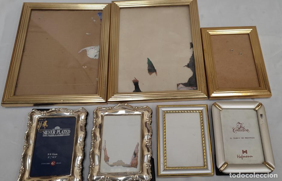 Antig&uuml;edades: LOTE DE 7 MARCOS PARA FOTOS DE METAL, PORTAFOTOS, CONCORD, HOFFMAN, ETC