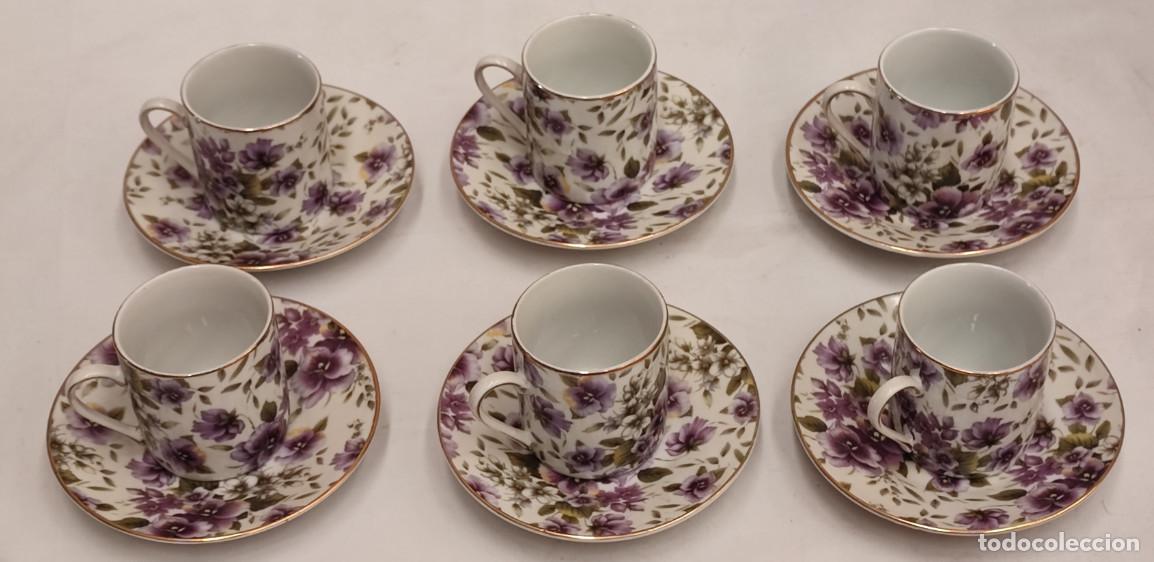 Antig&uuml;edades: BONITO JUEGO DE 6 ANTIGUOS SERVICIOS DE PORCELANA INGLESA PARA CAFE, ROYAL ENGLAND