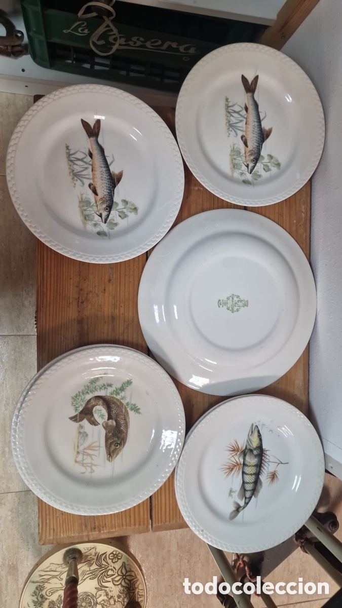 Antig&uuml;edades: Juego de platos la p&oacute;ntela - Foto 2