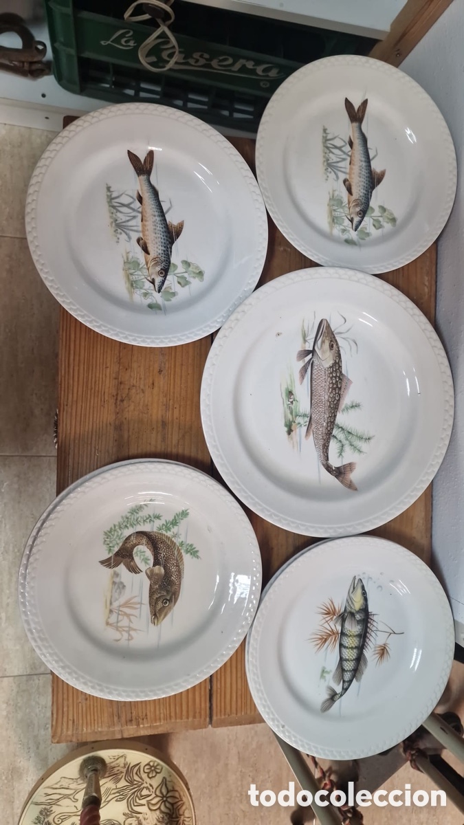 Antig&uuml;edades: Juego de platos la p&oacute;ntela