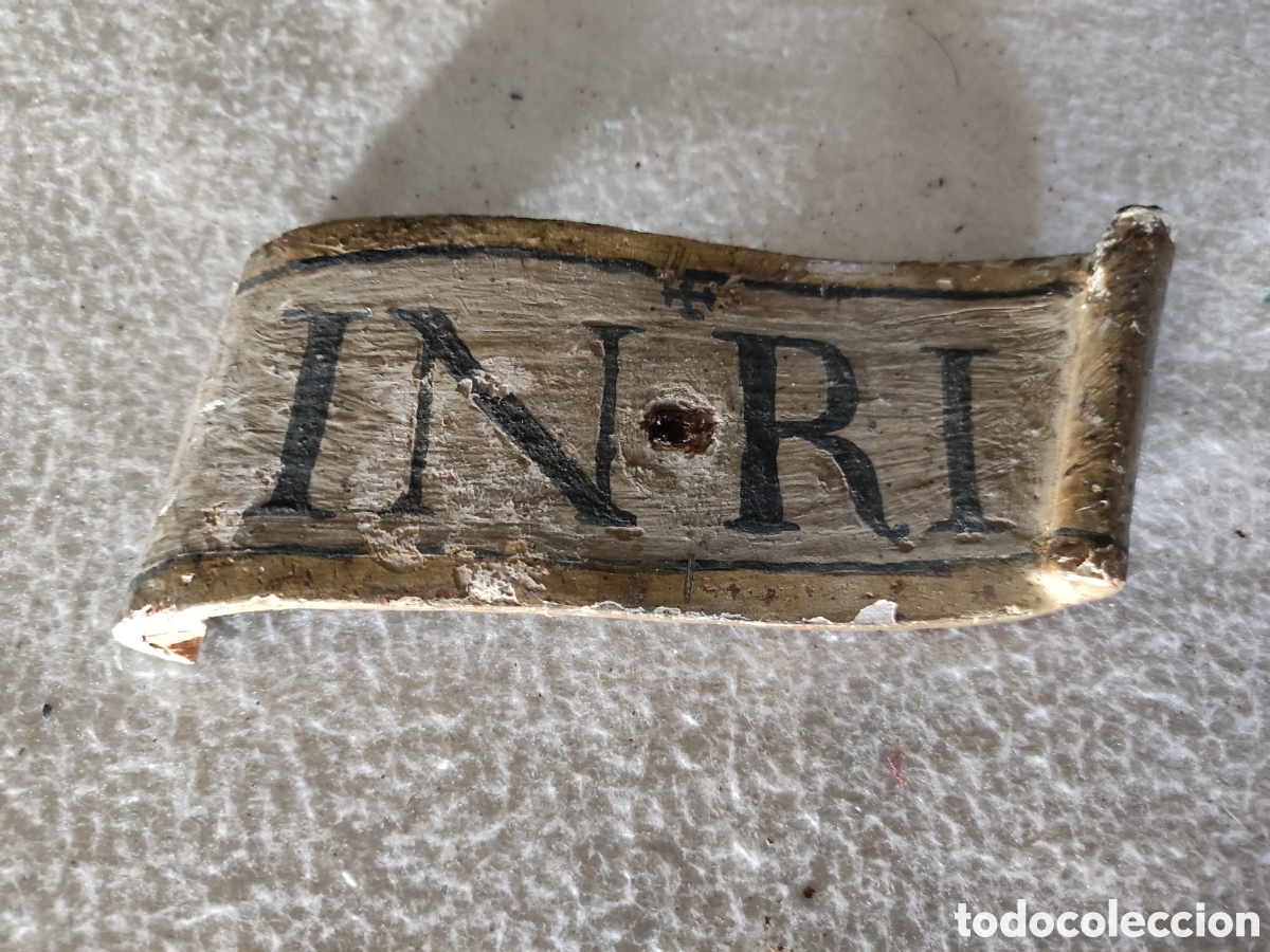 Antig&uuml;edades: Inri de cruz gran tama&ntilde;o