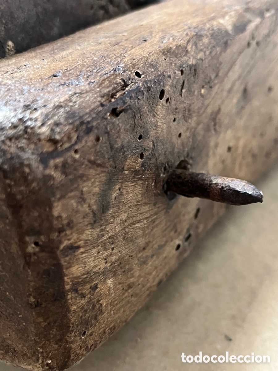 Antig&uuml;edades: Antigua Polea de Madera y Hierro. A/J - Foto 4