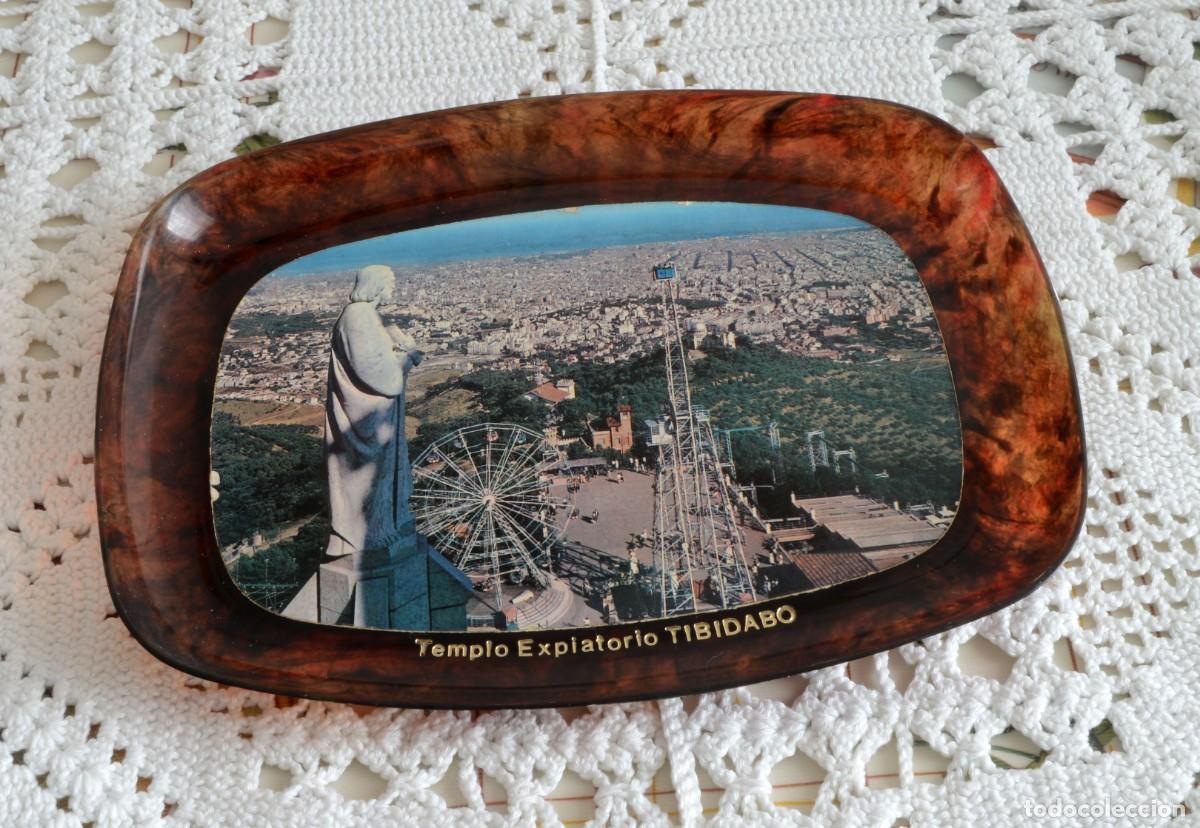 Antig&uuml;edades: Bandejita recuerdo Templo Expiatorio del Sagrado Coraz&oacute;n de Jes&uacute;s en el Tibidabo, Barcelona, super v