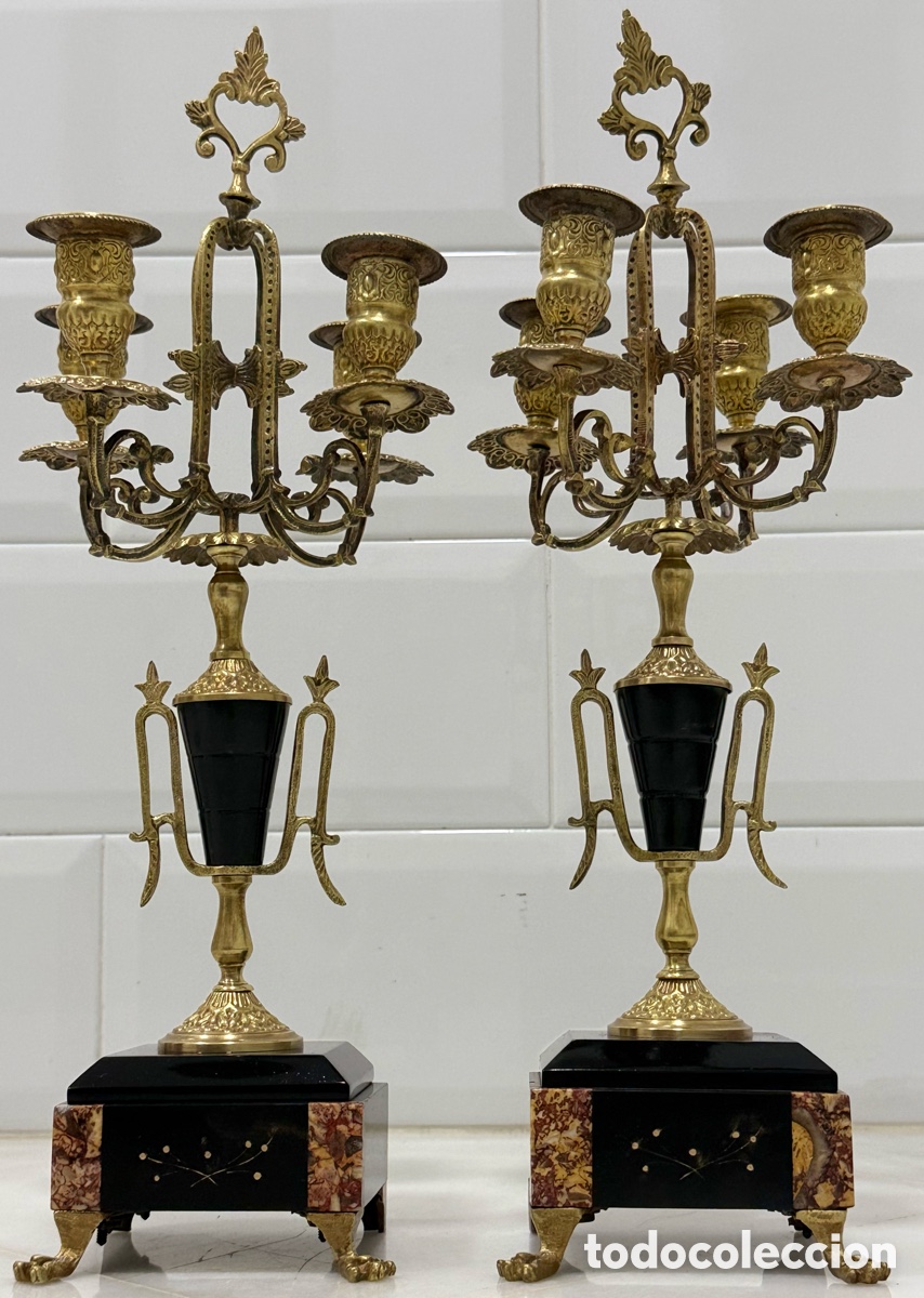 Antig&uuml;edades: ANTIGUOS CANDELABROS FRANCIA SIGLO XIX