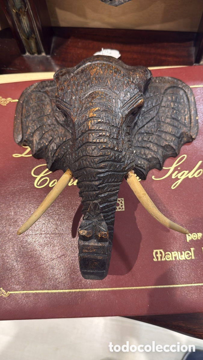 Antig&uuml;edades: CABEZA ELEFANTE TALLADA