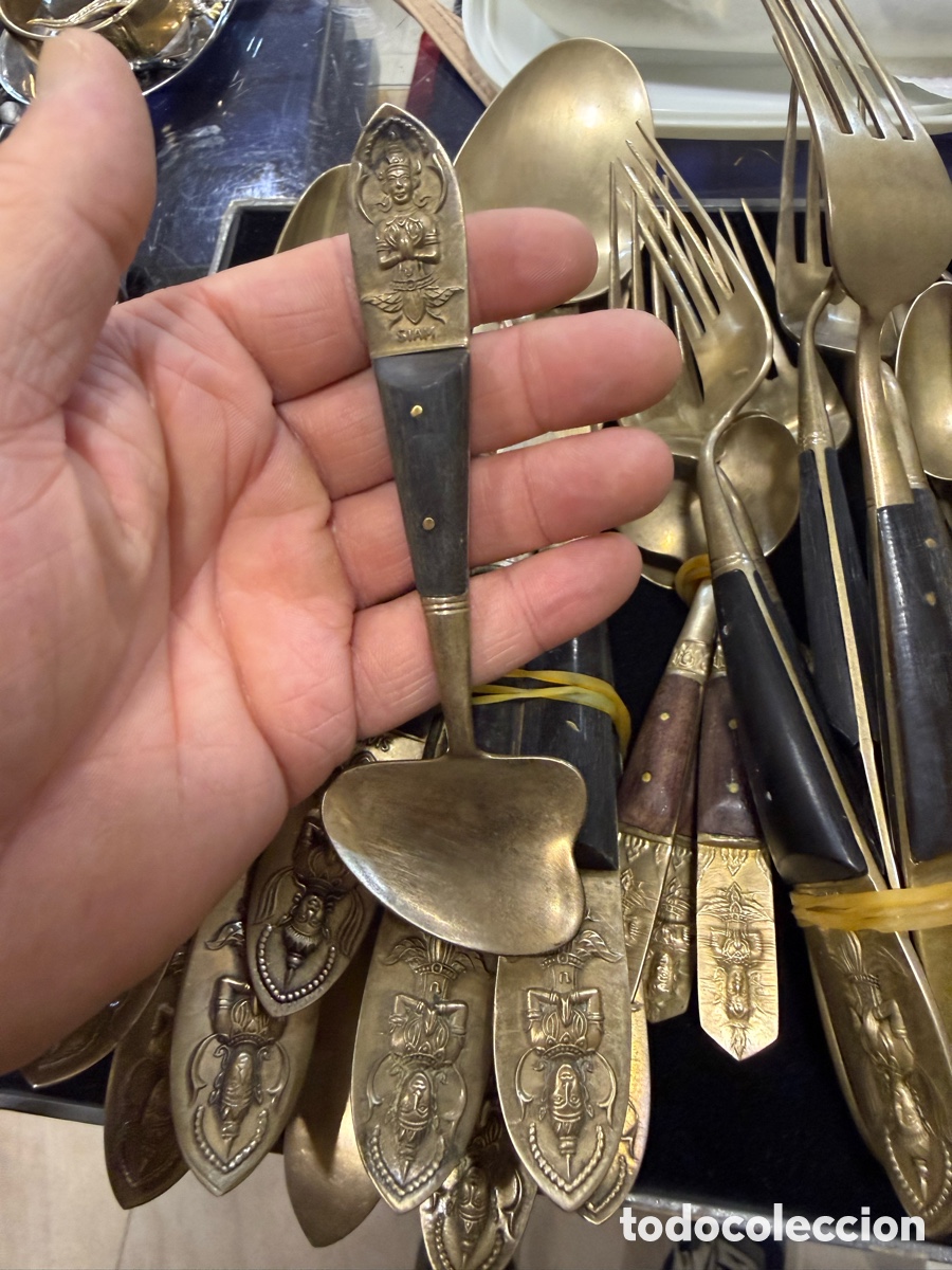 Antig&uuml;edades: Lote de cubiertos de Siam - Foto 2