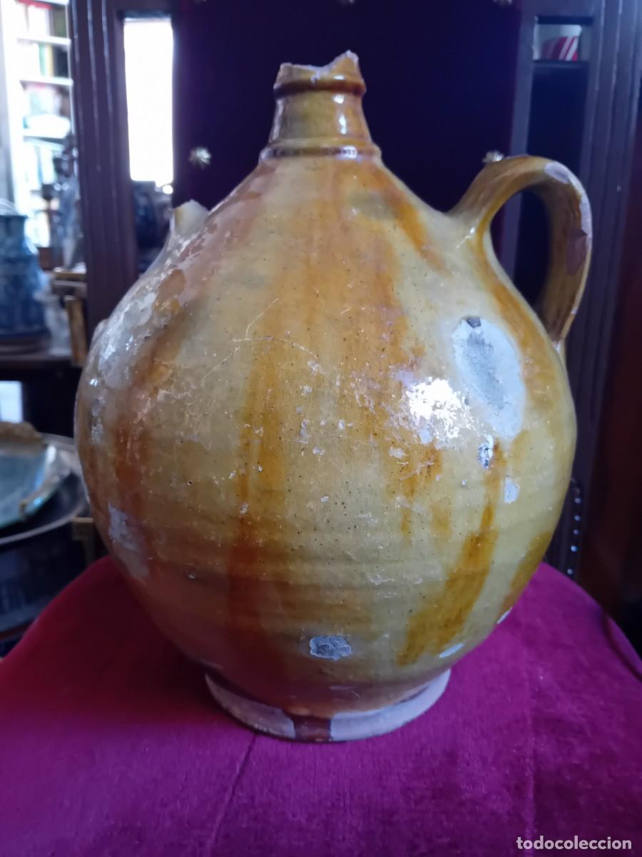 Antig&uuml;edades: Botija para aguardiente o aceite de Alba de Tormes siglo XIX