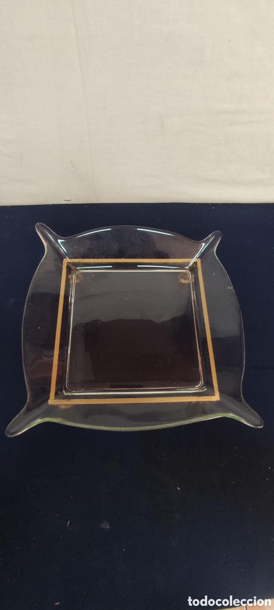 Antig&uuml;edades: Soporte de metal y cristal para macets - Foto 2