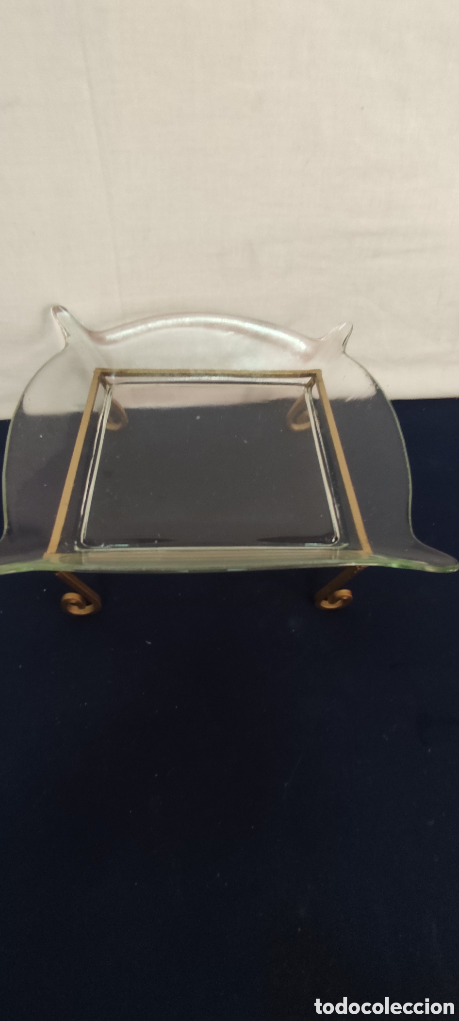 Antig&uuml;edades: Soporte de metal y cristal para macets - Foto 7