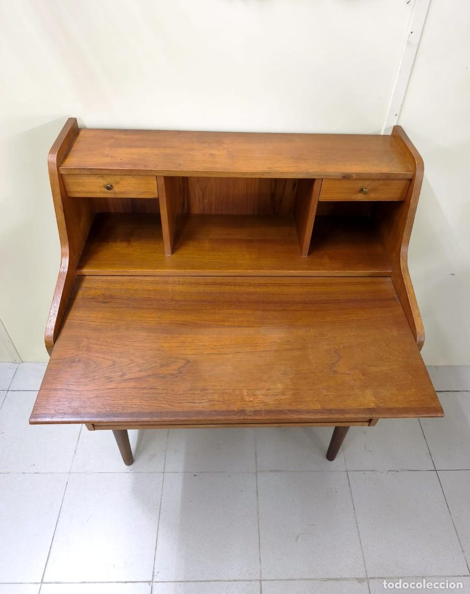 Antig&uuml;edades: C&Oacute;MODA ESCRITORIO TECA MID CENTURY - Foto 2