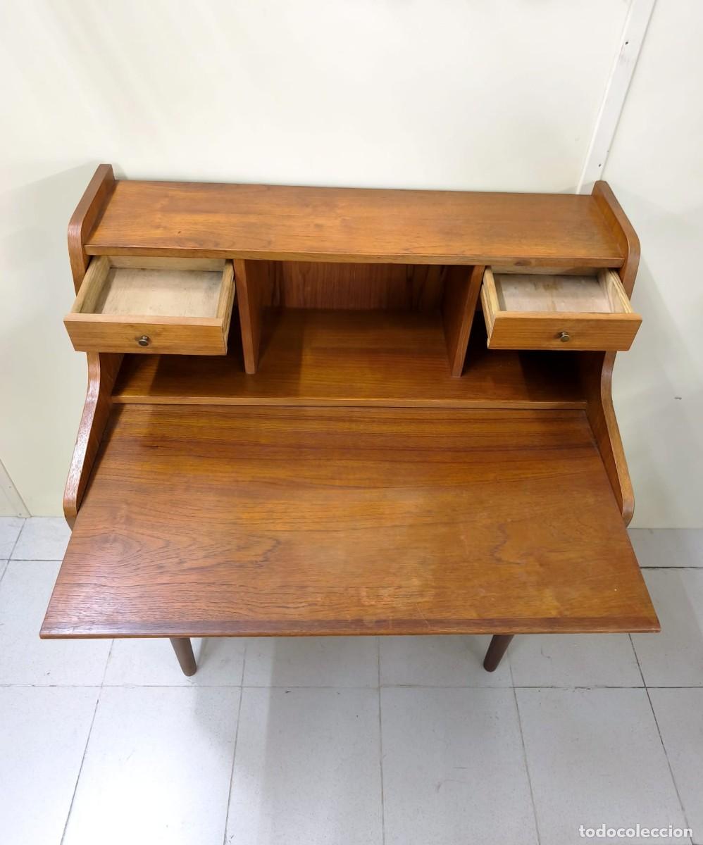 Antig&uuml;edades: C&Oacute;MODA ESCRITORIO TECA MID CENTURY - Foto 3
