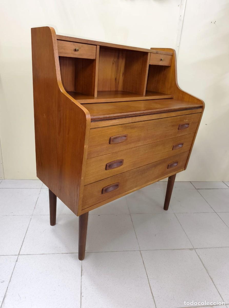 Antig&uuml;edades: C&Oacute;MODA ESCRITORIO TECA MID CENTURY - Foto 6