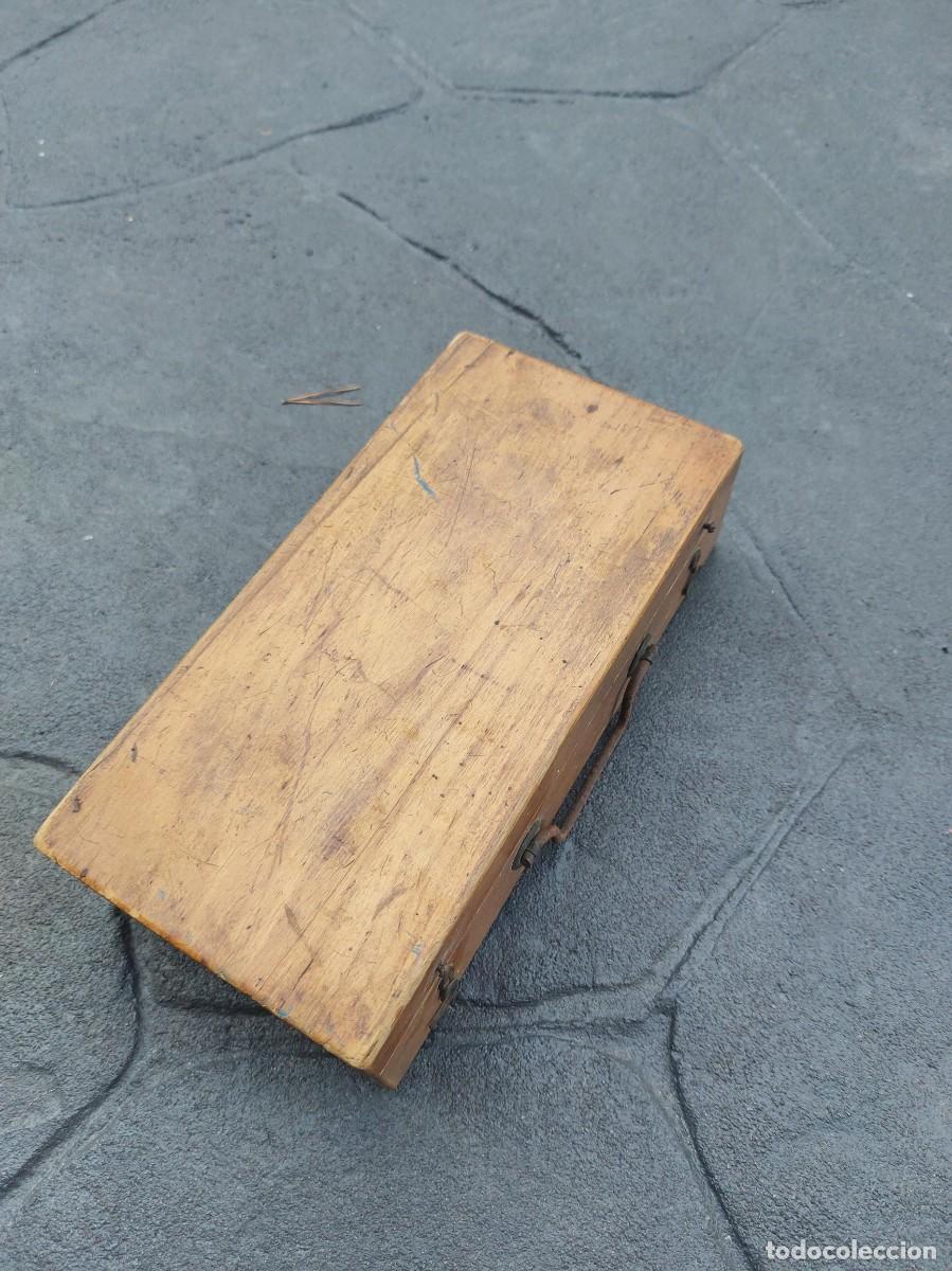 Antig&uuml;edades: CAJA MADERA ANTIGUA VINTAGE- TIPO PLUMIER (1940-1970)