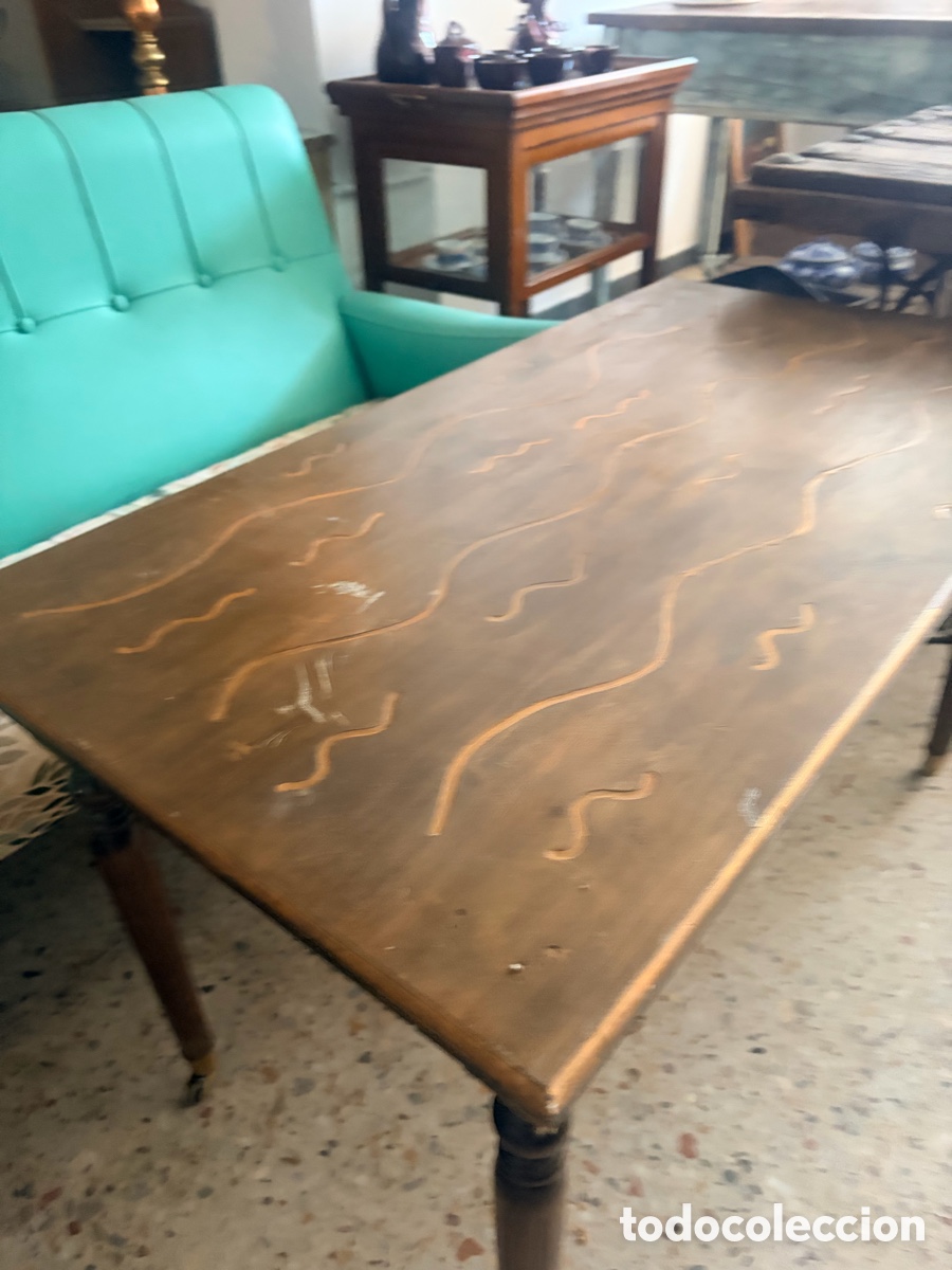 Antig&uuml;edades: Antigua mesa de centro - Foto 3