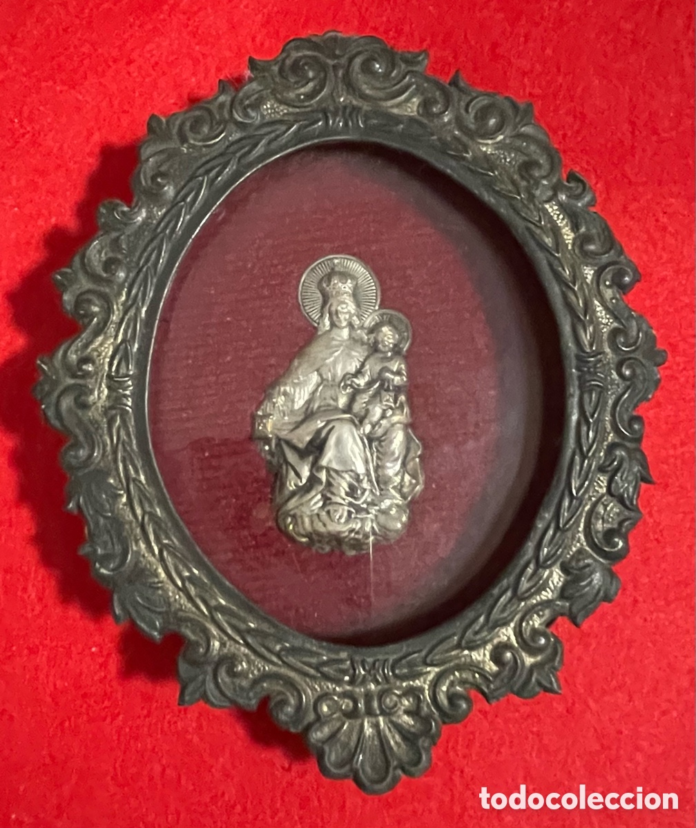 Antig&uuml;edades: Antiguo relicario-devocionario, de la virgen del Carmen.