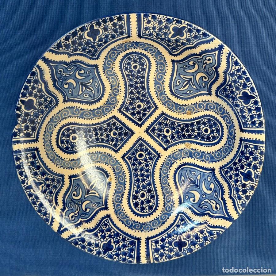 Antig&uuml;edades: Plato &Aacute;rabe Antiguo Azul de Fez
