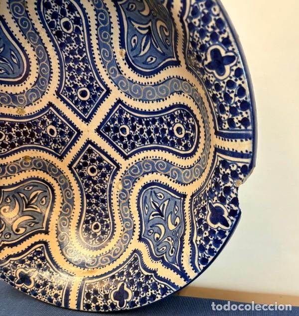 Antig&uuml;edades: Plato &Aacute;rabe Antiguo Azul de Fez - Foto 4