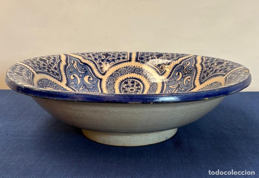 Antig&uuml;edades: Plato &Aacute;rabe Antiguo Azul de Fez - Foto 7