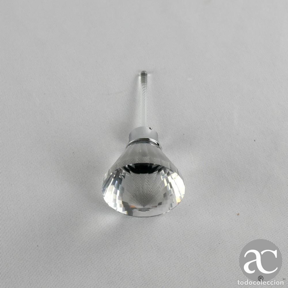 Antig&uuml;edades: Frasco de perfume em cristal incolor lapidado - Foto 3