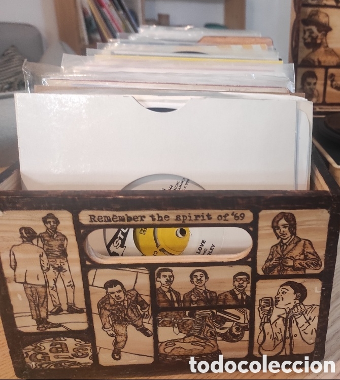 Antig&uuml;edades: Caj&oacute;n para singles de vinilo - Foto 2