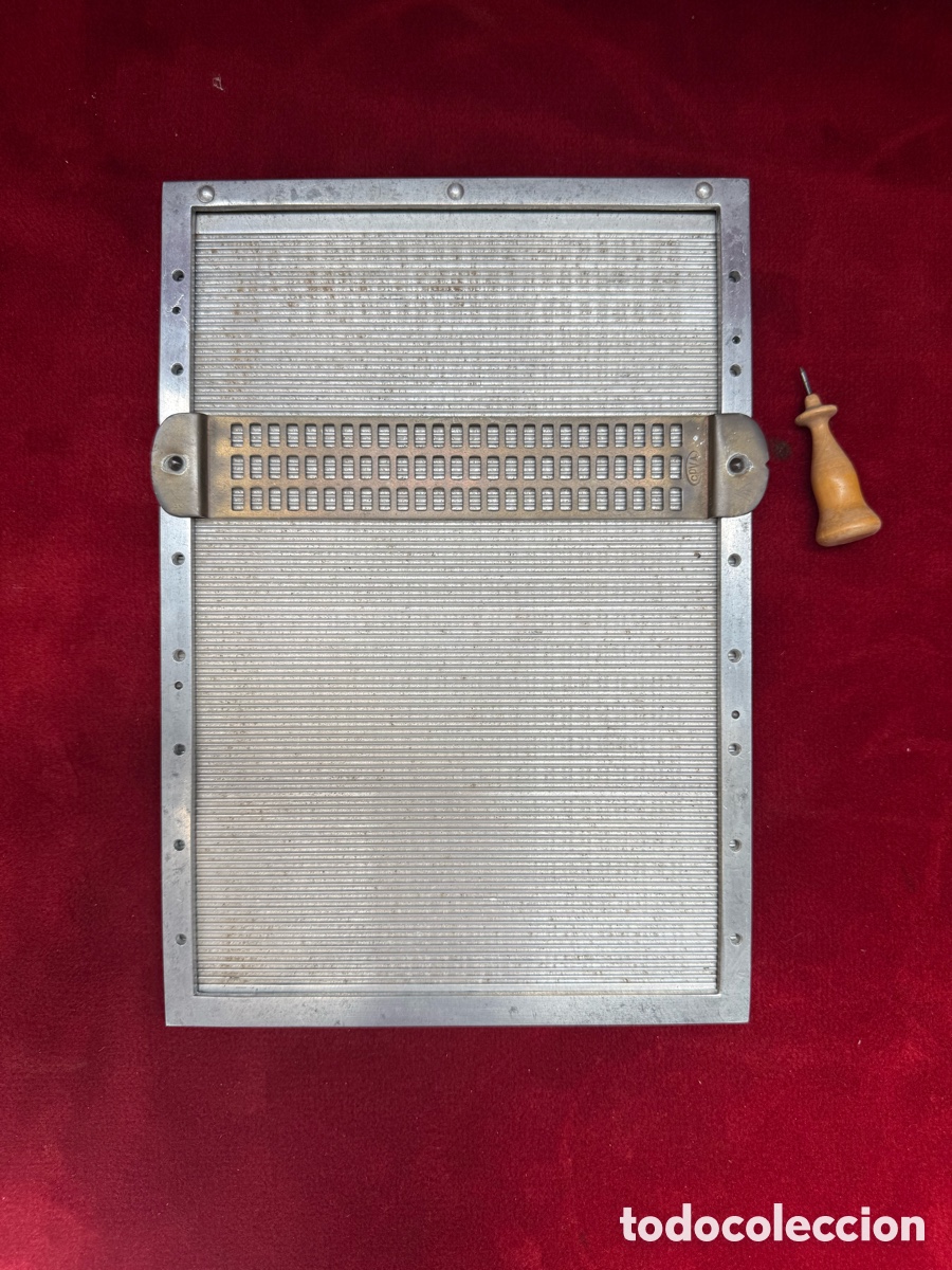 Antig&uuml;edades: Antigua Pauta Abreu-braille,para escritura Braile!