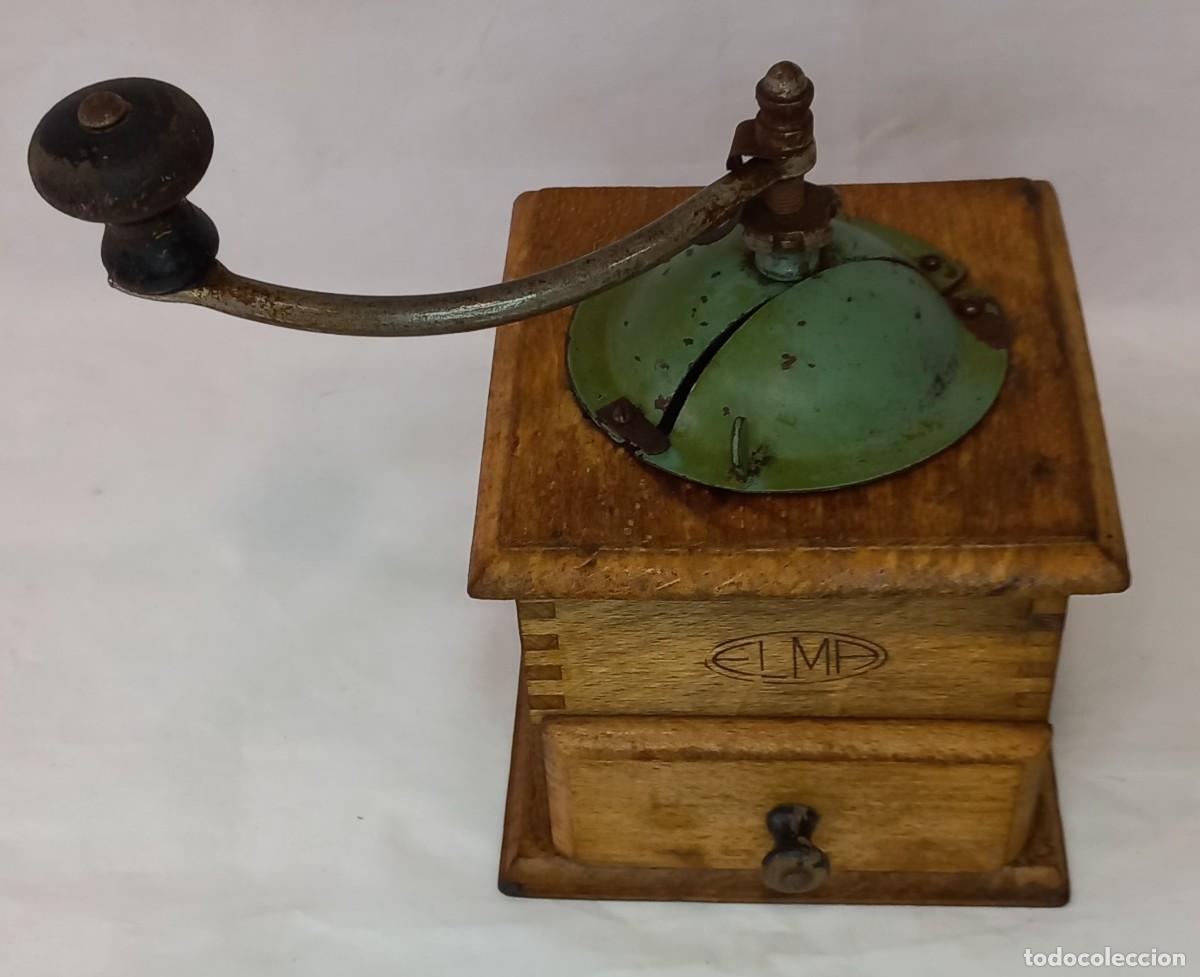 Antig&uuml;edades: MOLINILLO GRANDE DE MADERA PARA CAFE - ELMA - Foto 2