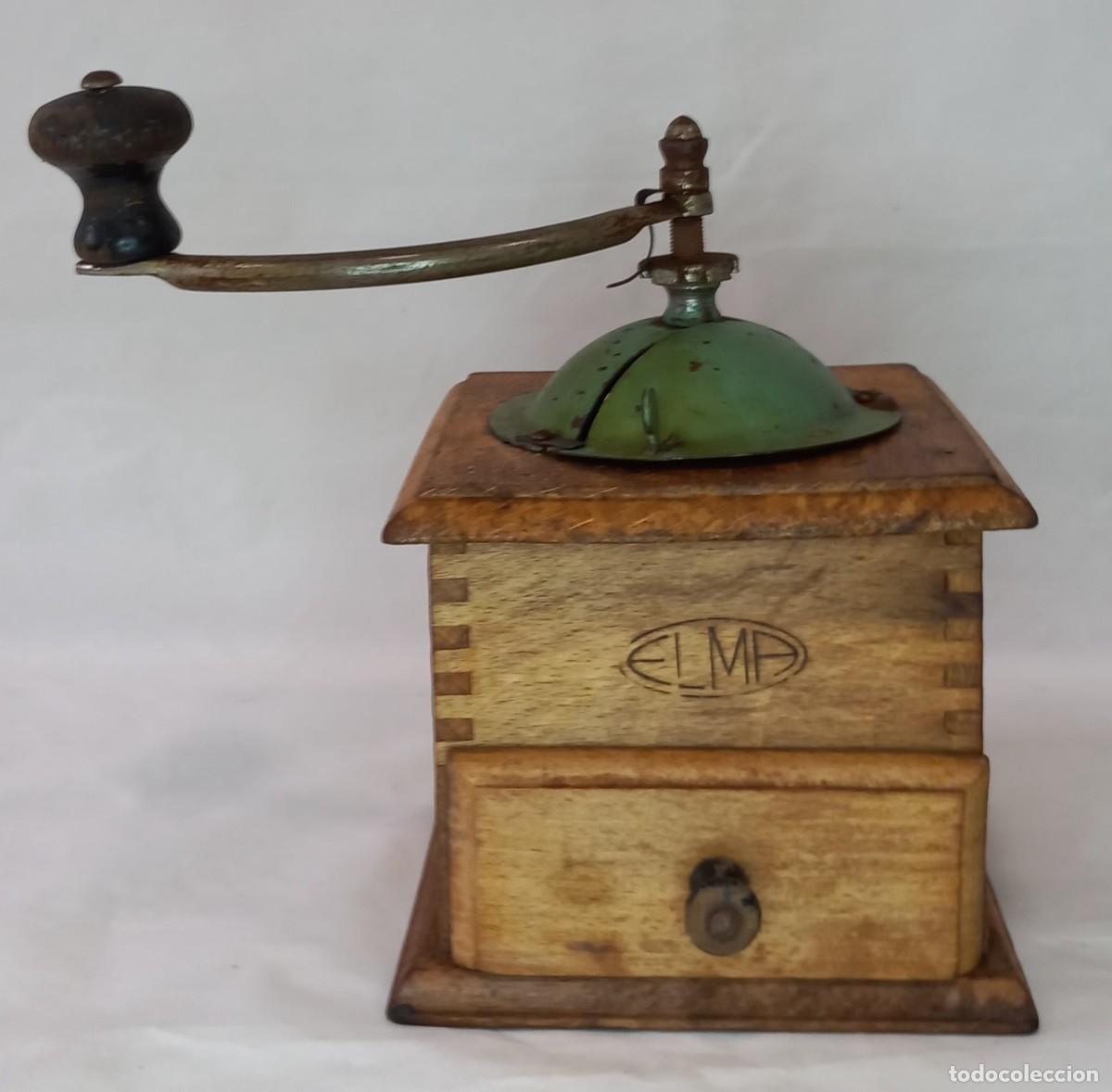 Antig&uuml;edades: MOLINILLO GRANDE DE MADERA PARA CAFE - ELMA - Foto 3