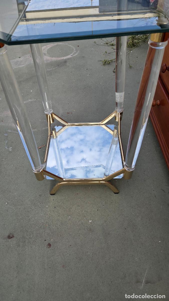 Antig&uuml;edades: mesa de cristal y metraquilato - Foto 2