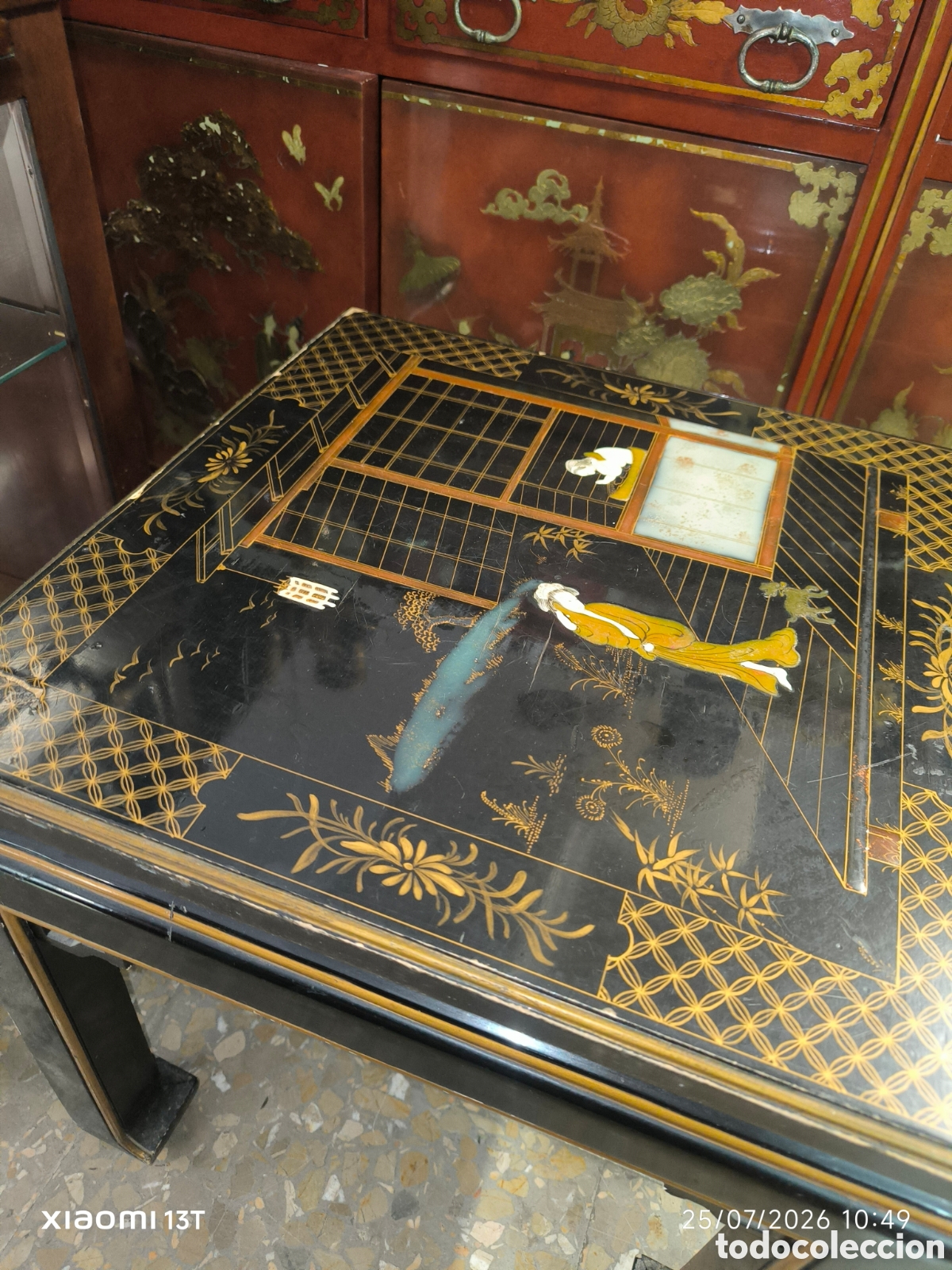 Antig&uuml;edades: Mesa baja lacada china - Foto 2