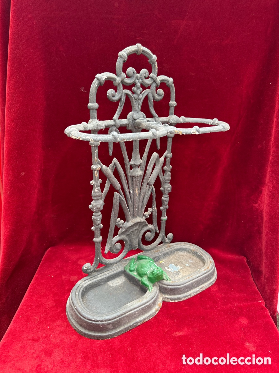 Antig&uuml;edades: Espectacular y antiguo soporte de bastones,sig XIX