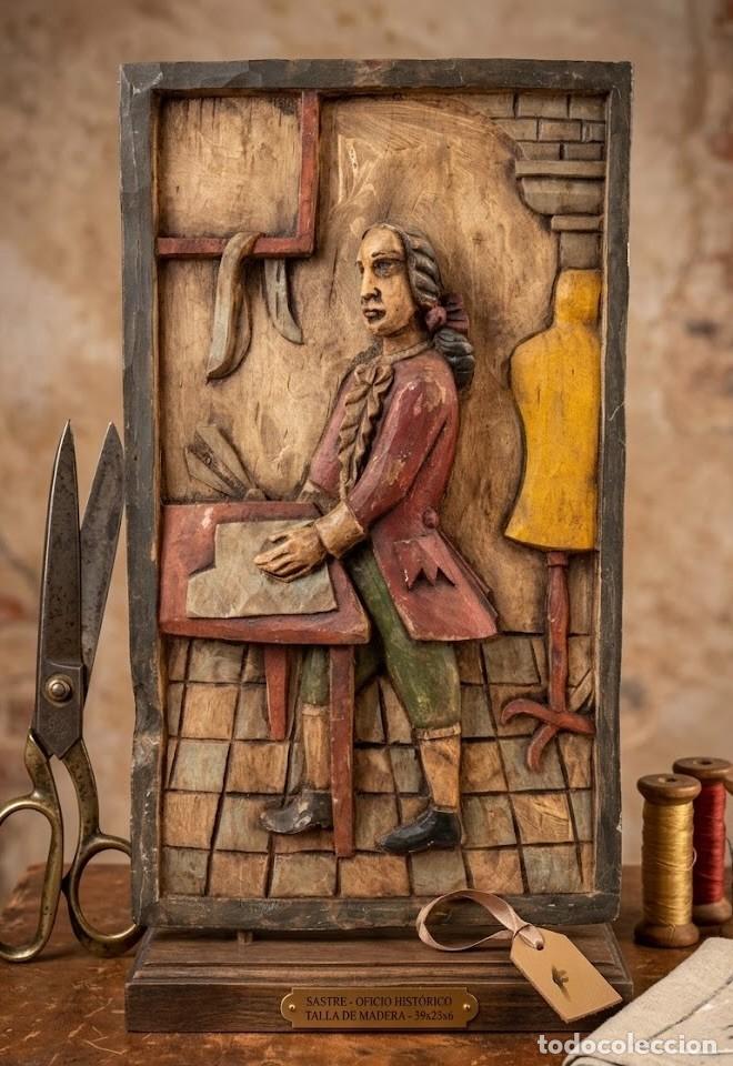 Antig&uuml;edades: Talla oficio sastre, Artesan&iacute;a Ouro, Santiago de Compostela, finales S. XX