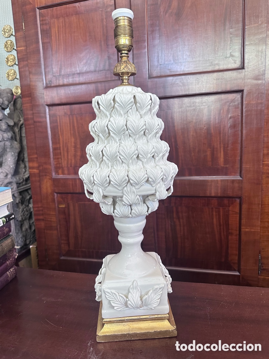 Antig&uuml;edades: PRECIOSA Y ANTIGUA LAMPARA DE MANISES / CERAMICAS BONDIA . ORIGINAL A&Ntilde;OS 60 . ALTURA 68 CM