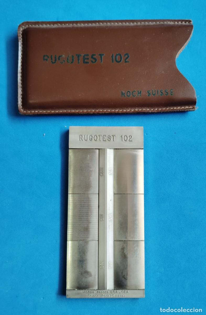 Antig&uuml;edades: HERRAMIENTA PLACA. COMPARAR RUGOSIDAD Y TORNEADO METALES...ENVIO CERTIFICADO INCLUIDO.