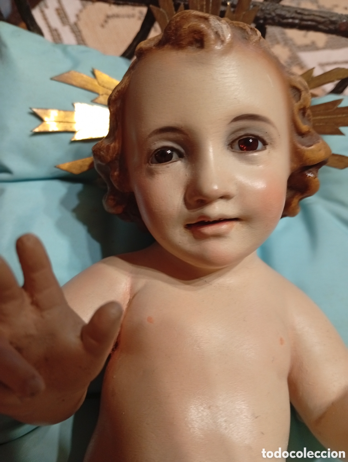 Antig&uuml;edades: Ni&ntilde;o Jes&uacute;s de Olot,ojos de cristal