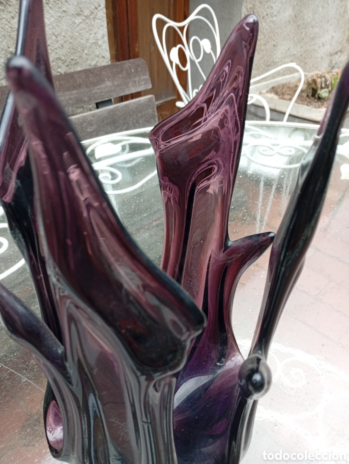 Antig&uuml;edades: Centro de mesa de cristal de murano - Foto 2
