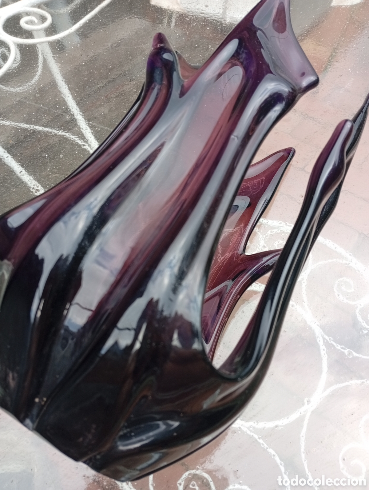 Antig&uuml;edades: Centro de mesa de cristal de murano - Foto 3