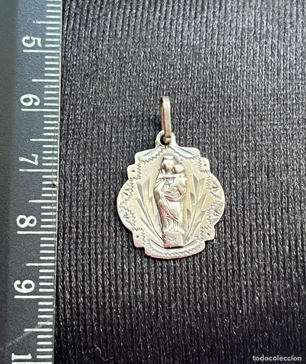 Antiguidades: ANTIGUA MEDALLA PLATA VIRGEN DEL PILAR 21 mm x 17 mm