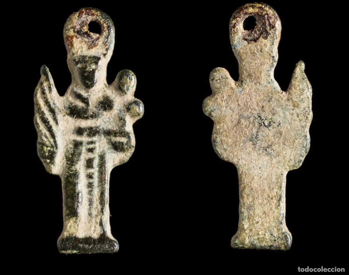Antig&uuml;edades: Figurated Medal, San Antonio, XVI-XVII centuries - 22x10mm.