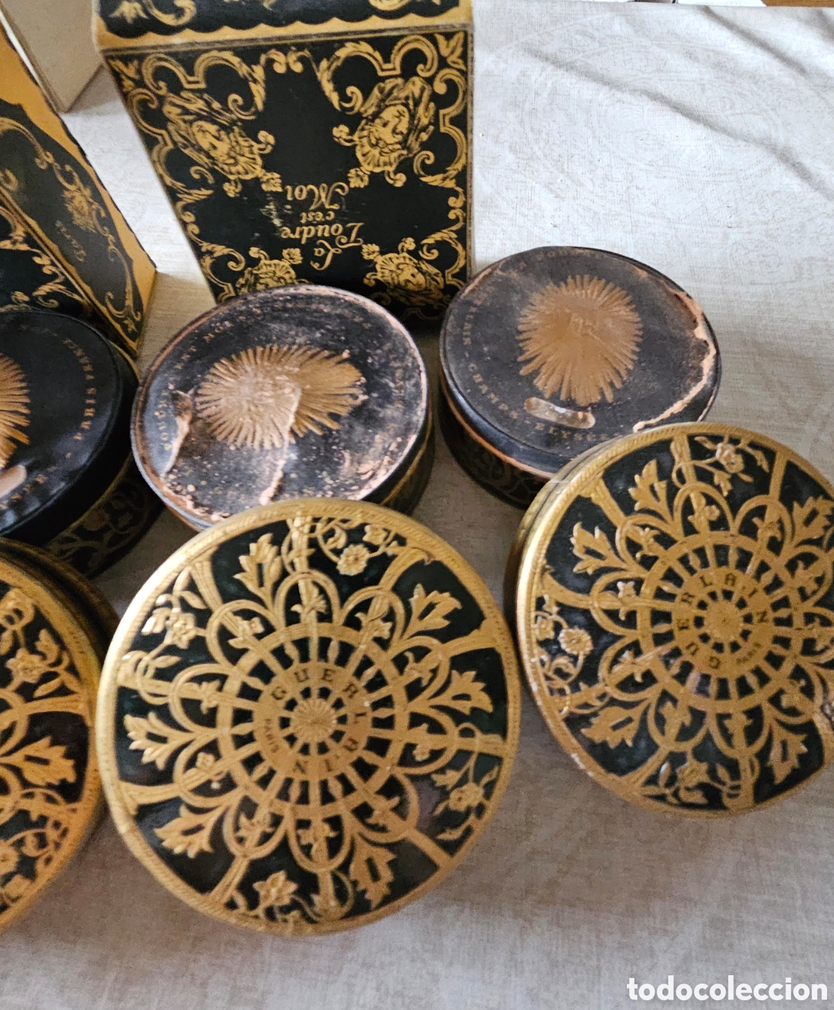 Antig&uuml;edades: Lote de polveras de la casa Guerlain antiguas - Foto 4
