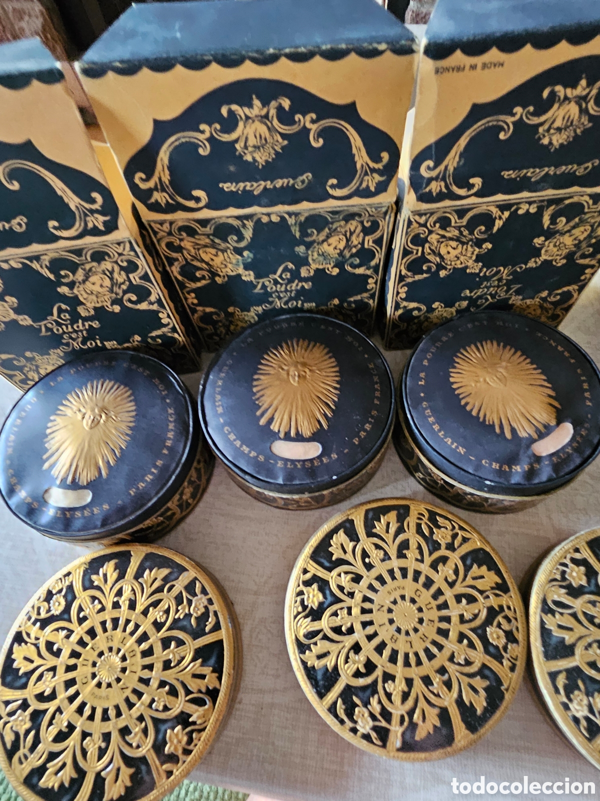 Antig&uuml;edades: Lote de polveras de la casa Guerlain antiguas - Foto 2