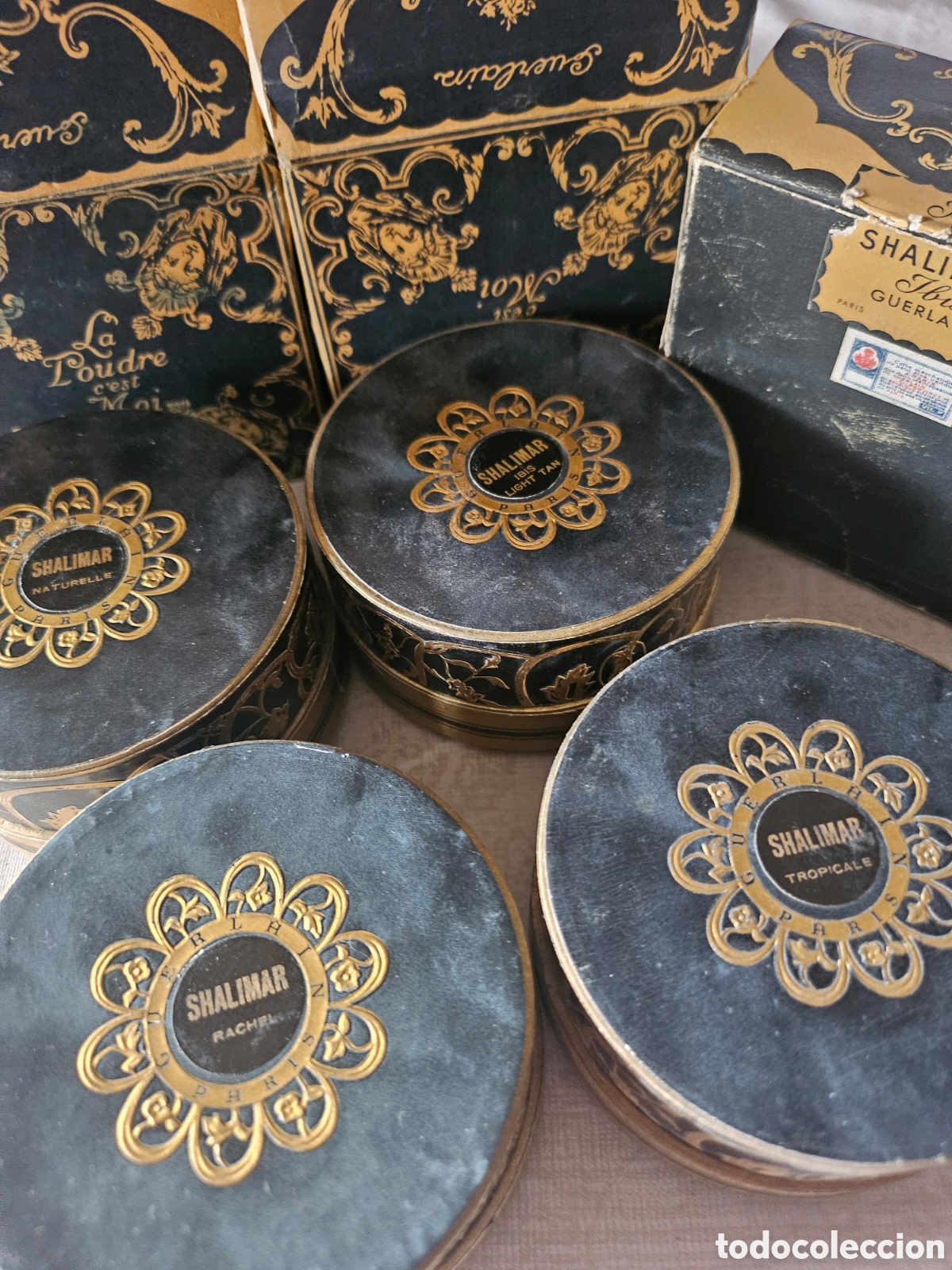 Antig&uuml;edades: Lote de polveras de la casa Guerlain antiguas - Foto 6