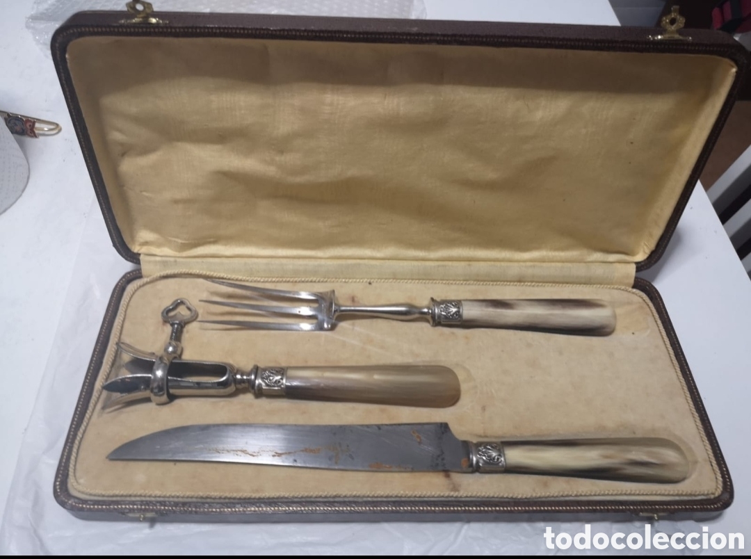 Antig&uuml;edades: Antiguo set de trinchante para cordero